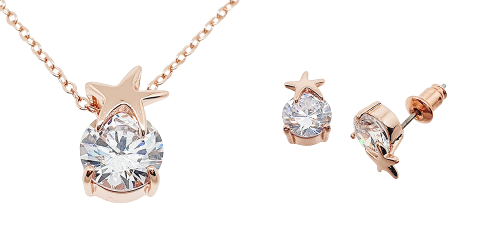 Schmuckset Stella Roségold